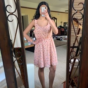 Pink floral dress